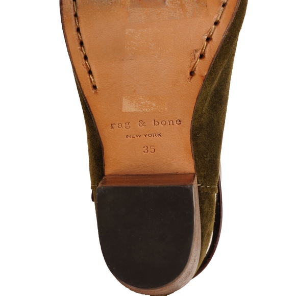 RAG & BONE HARROW SUEDE ROUND TOE ANKLE BOOTS - Picture 6 of 7